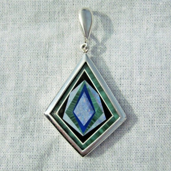 Jewelry - Sterling Silver Mod Art Geometric Pendant